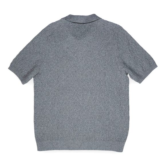 Wax London Naples Textured Knit Polo XL (Fits Large) Cotton Cashmere Sweater - Picture 9 of 15